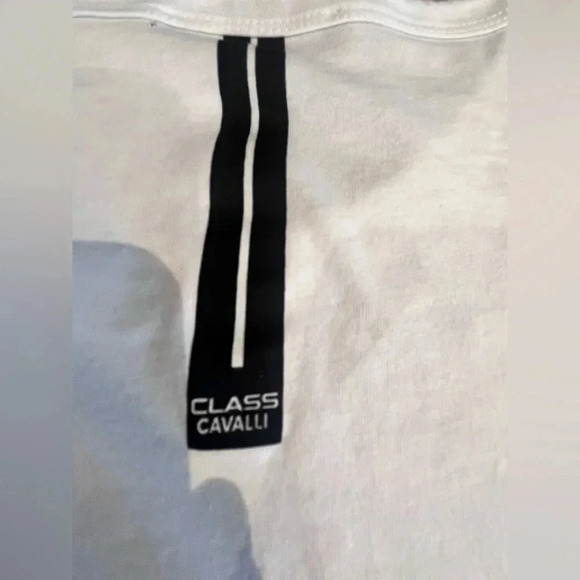 Roberto Cavalli White Graphic Tee - Picture 5 of 6